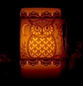 Owl Motif Candle Wrap